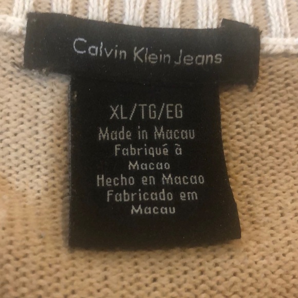 Calvin Klein Jeans Quarter Zip Sweater XL - Picture 4 of 6